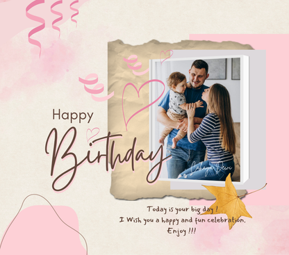 Birthday Photo Tumbler - Luxe Custom Designer