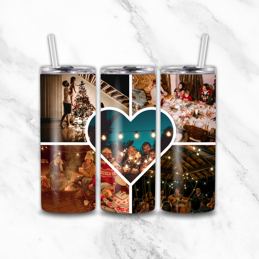 5 Image Heart Tumbler