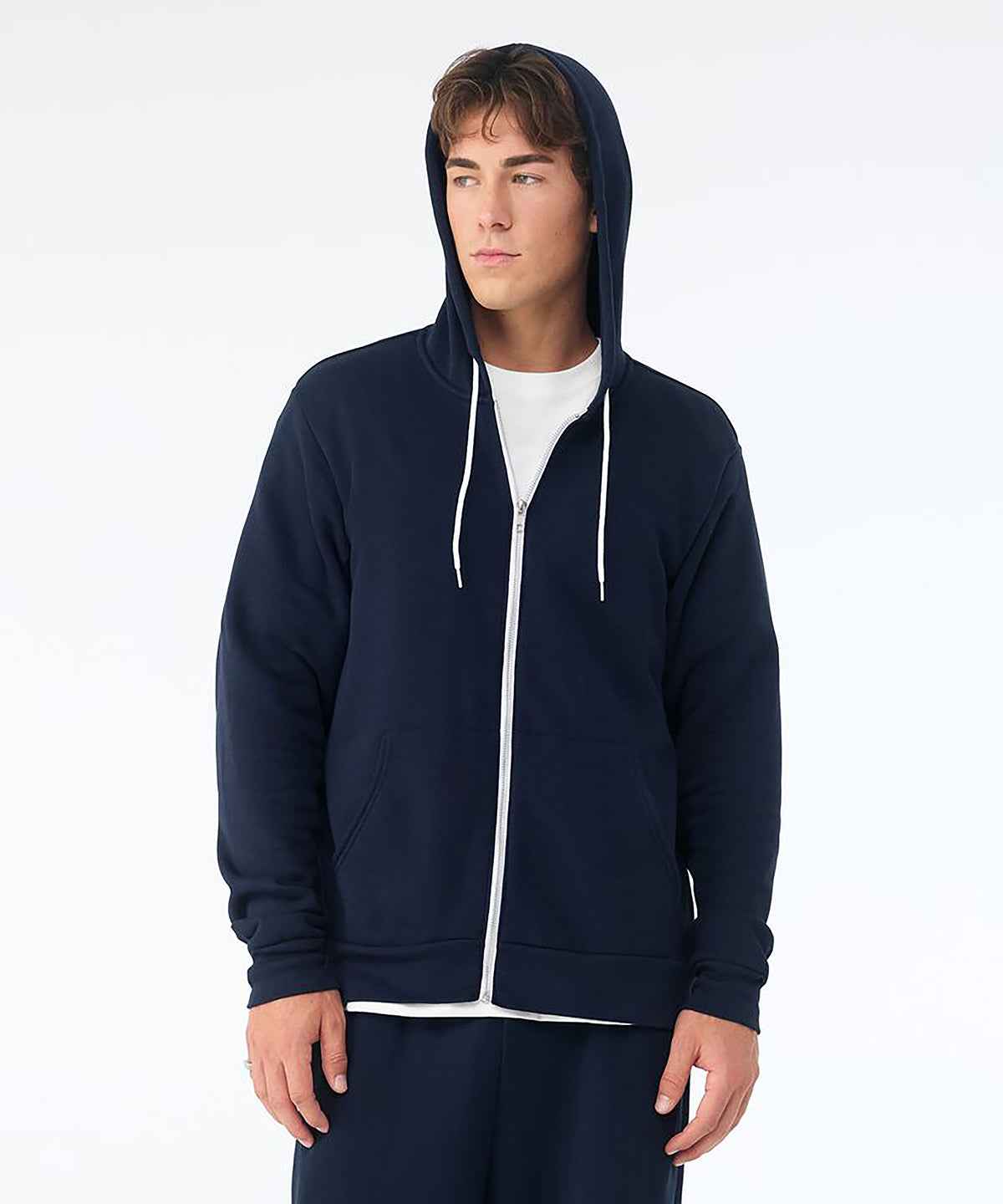 Unisex polycotton fleece full-zip hoodie