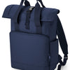 Recycled twin handle roll-top laptop backpack