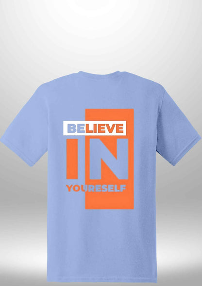 Red "Believe In Yourself" Luxe T-Shirt - Luxe Custom Designer