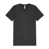 Unisex heather CVC short sleeve v-neck tee
