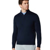 1/4-zip merino blend sweater