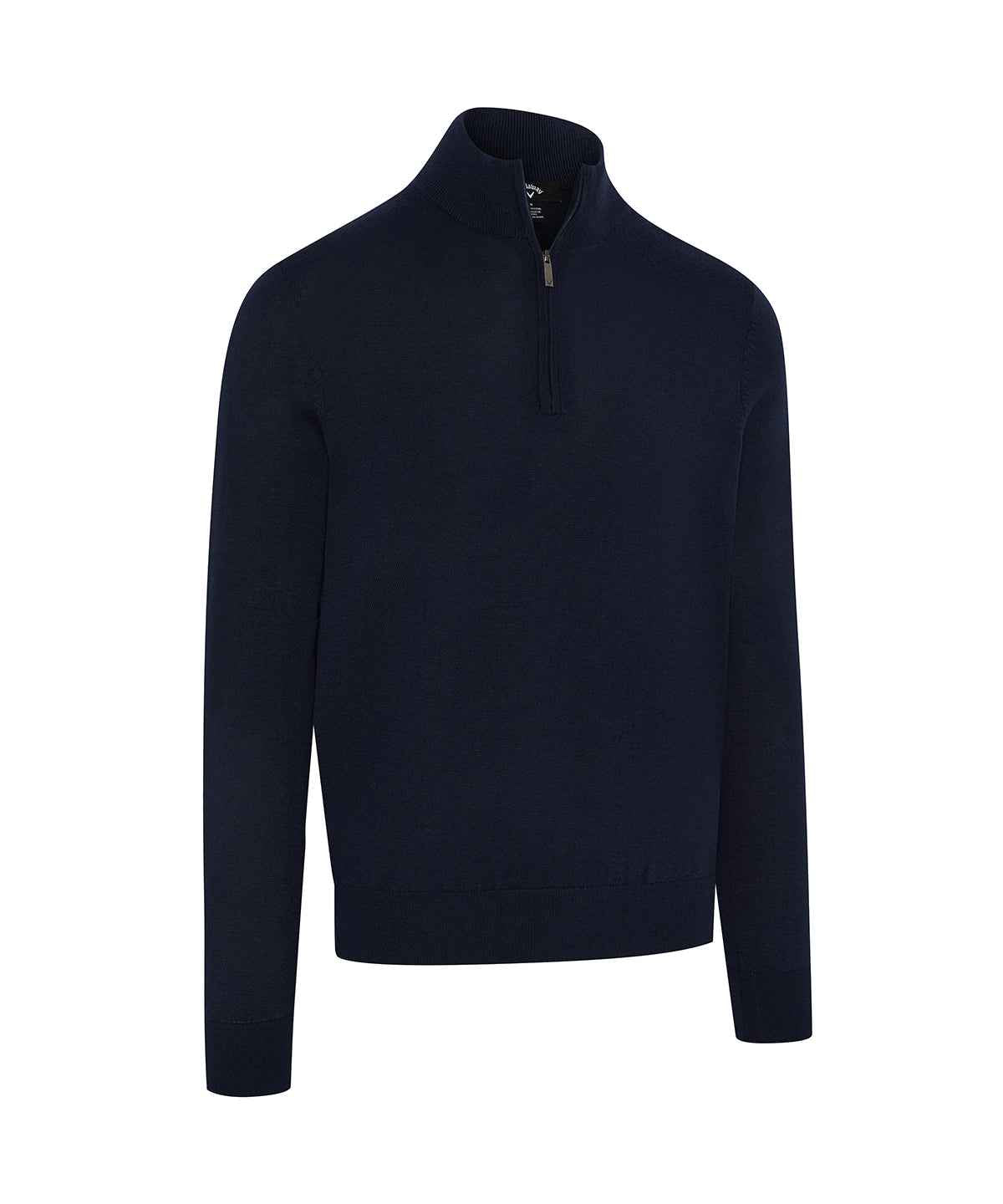 1/4-zip merino blend sweater