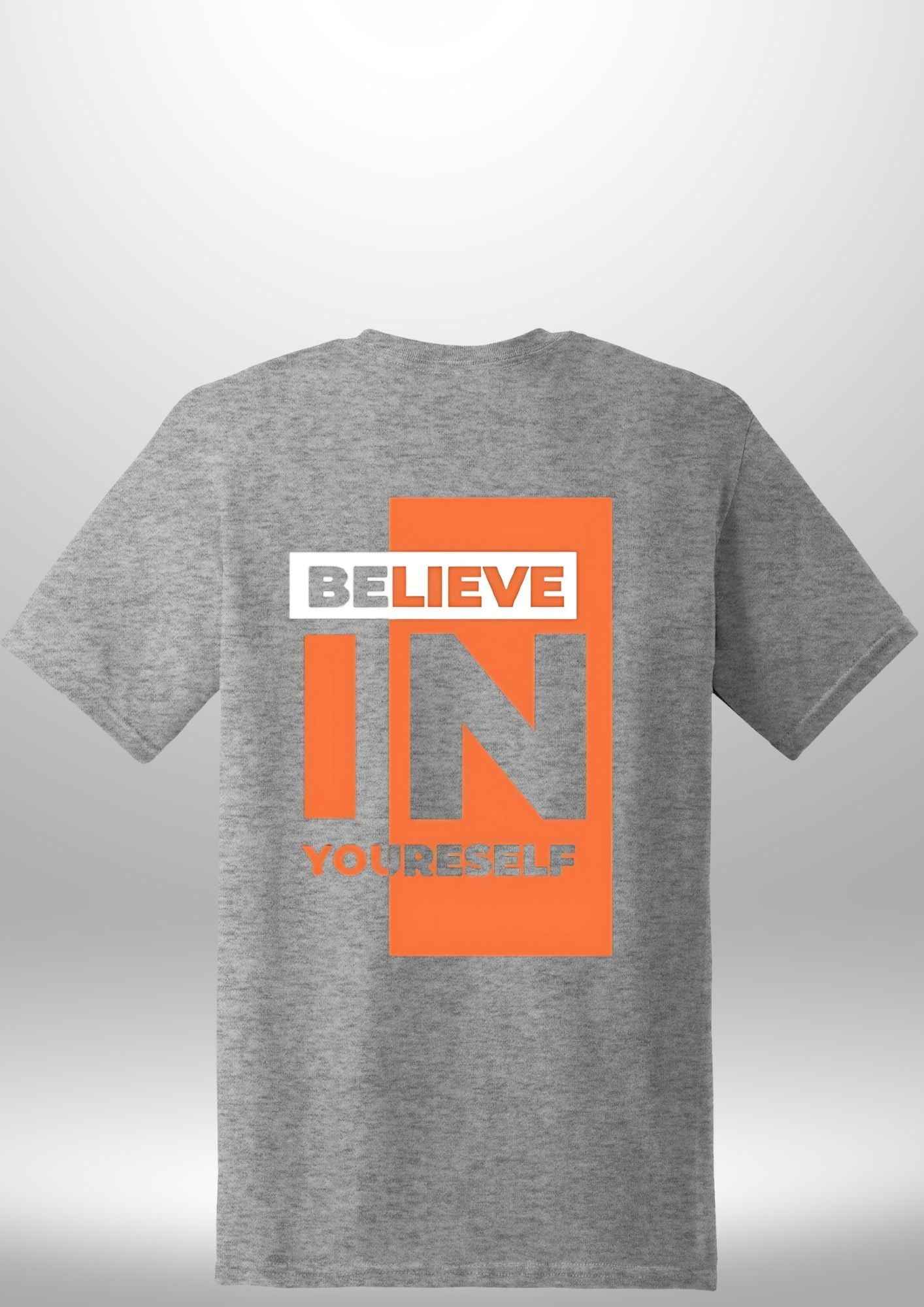 Red "Believe In Yourself" Luxe T-Shirt - Luxe Custom Designer