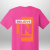 Red "Believe In Yourself" Luxe T-Shirt - Luxe Custom Designer