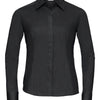Women's long sleeve polycotton easycare fitted poplin shirt