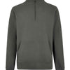 Regular fit 1/4-zip piqué sweatshirt