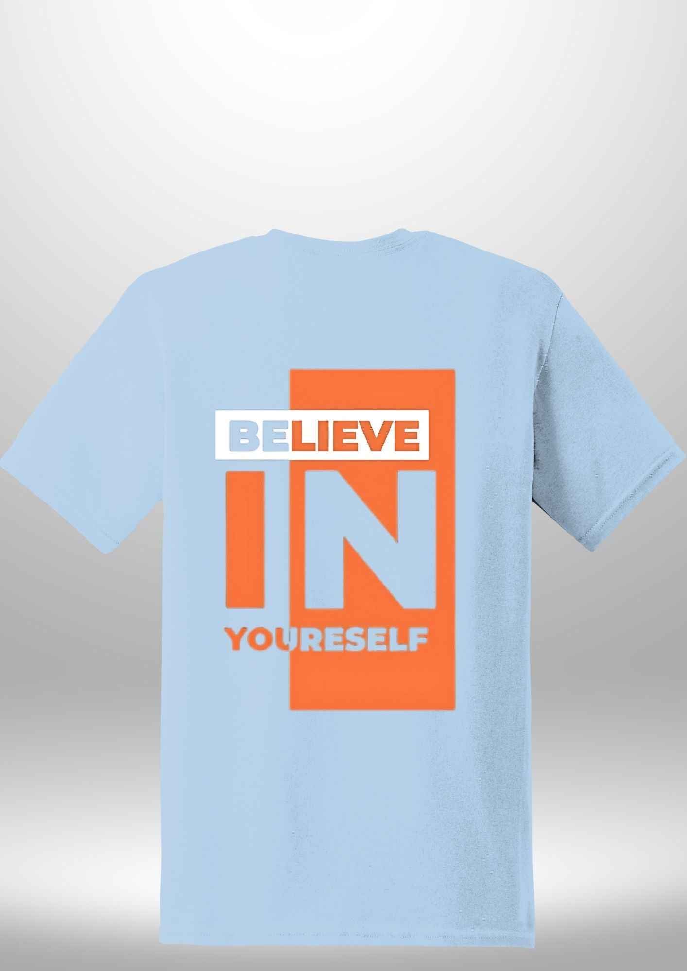 Red "Believe In Yourself" Luxe T-Shirt - Luxe Custom Designer