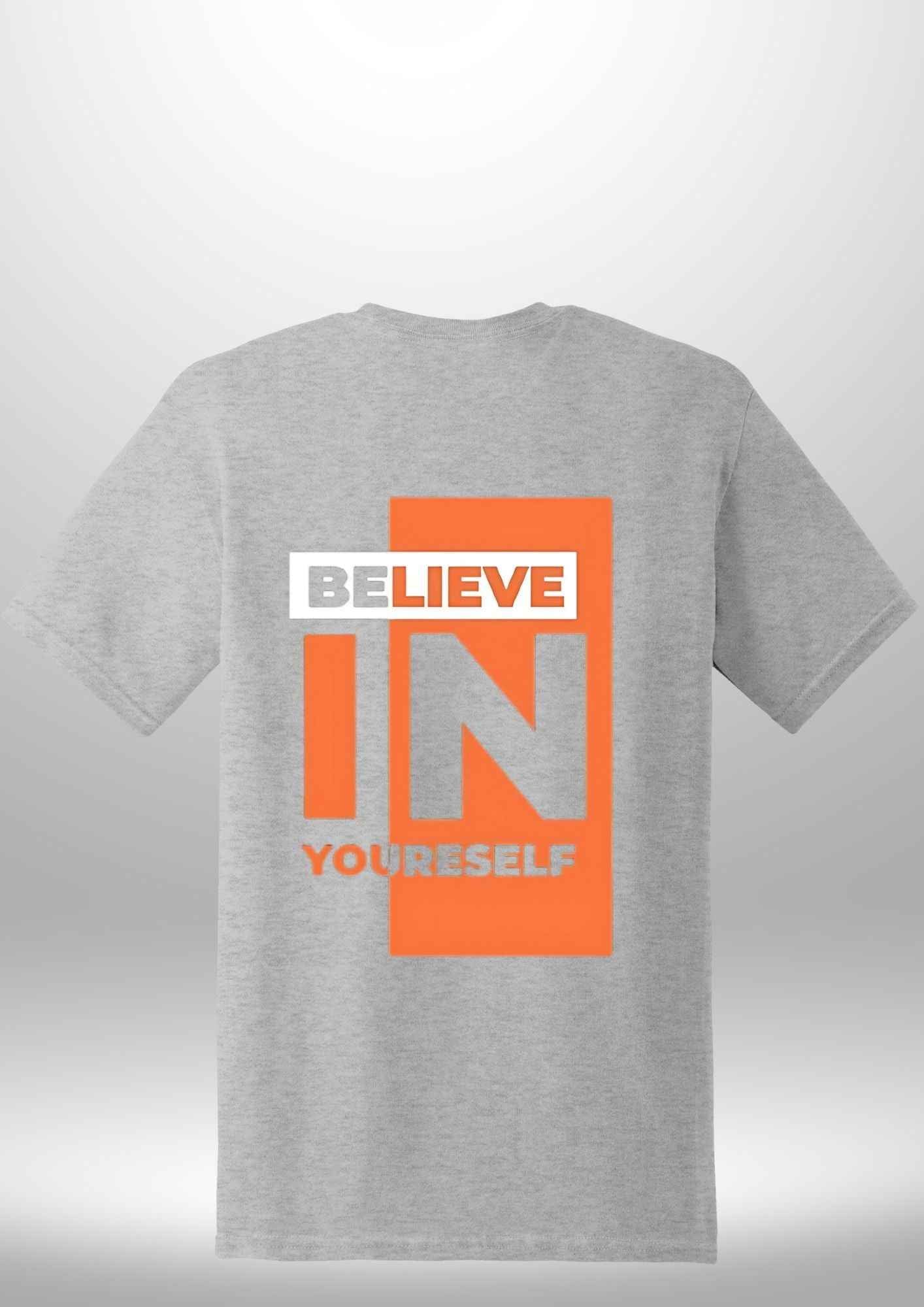 Red "Believe In Yourself" Luxe T-Shirt - Luxe Custom Designer