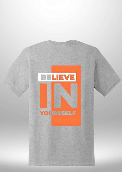 Red "Believe In Yourself" Luxe T-Shirt - Luxe Custom Designer