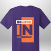 Red "Believe In Yourself" Luxe T-Shirt - Luxe Custom Designer