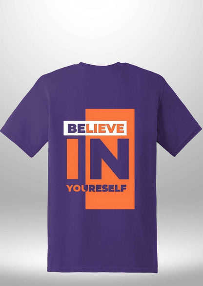 Red "Believe In Yourself" Luxe T-Shirt - Luxe Custom Designer
