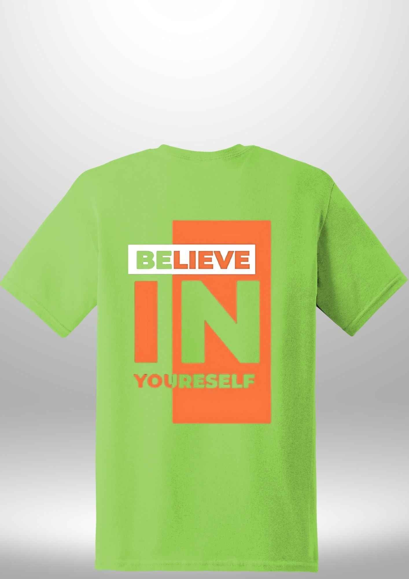 Red "Believe In Yourself" Luxe T-Shirt - Luxe Custom Designer