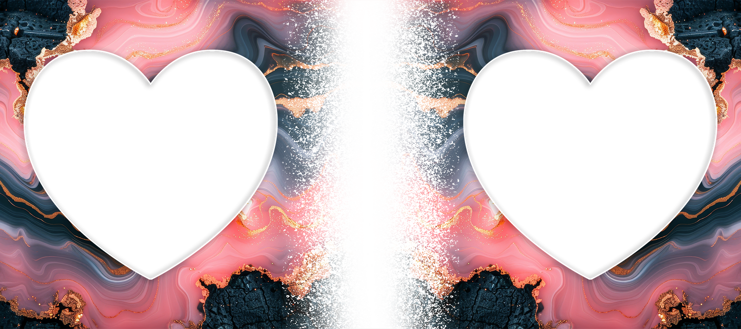 Marble Effect 2 heart Image mug - Luxe Custom Designer