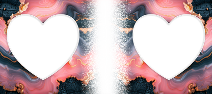 Marble Effect 2 heart Image mug - Luxe Custom Designer