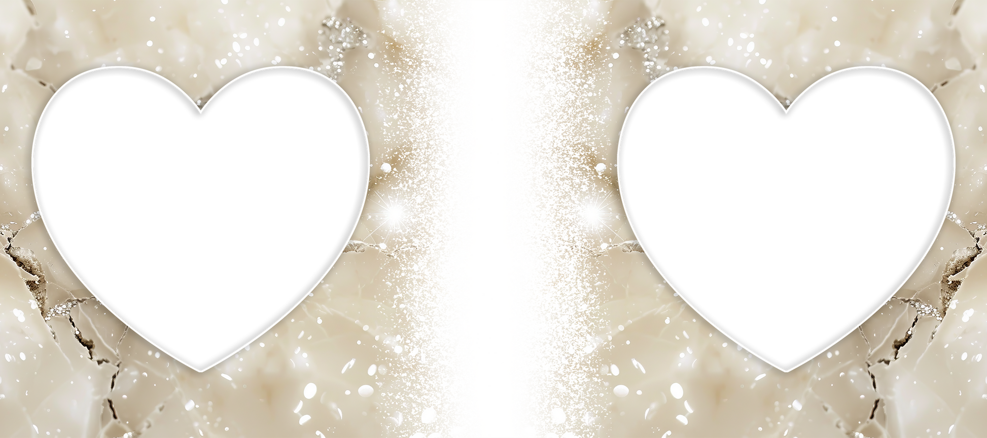 Marble Effect 2 heart Image mug - Luxe Custom Designer