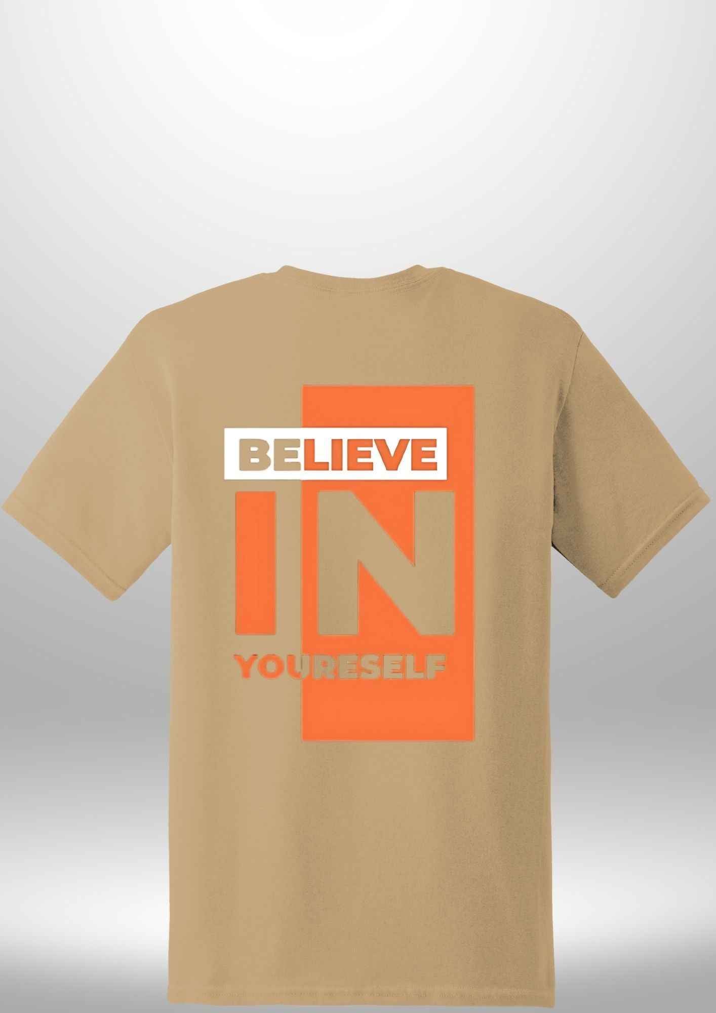 Red "Believe In Yourself" Luxe T-Shirt - Luxe Custom Designer