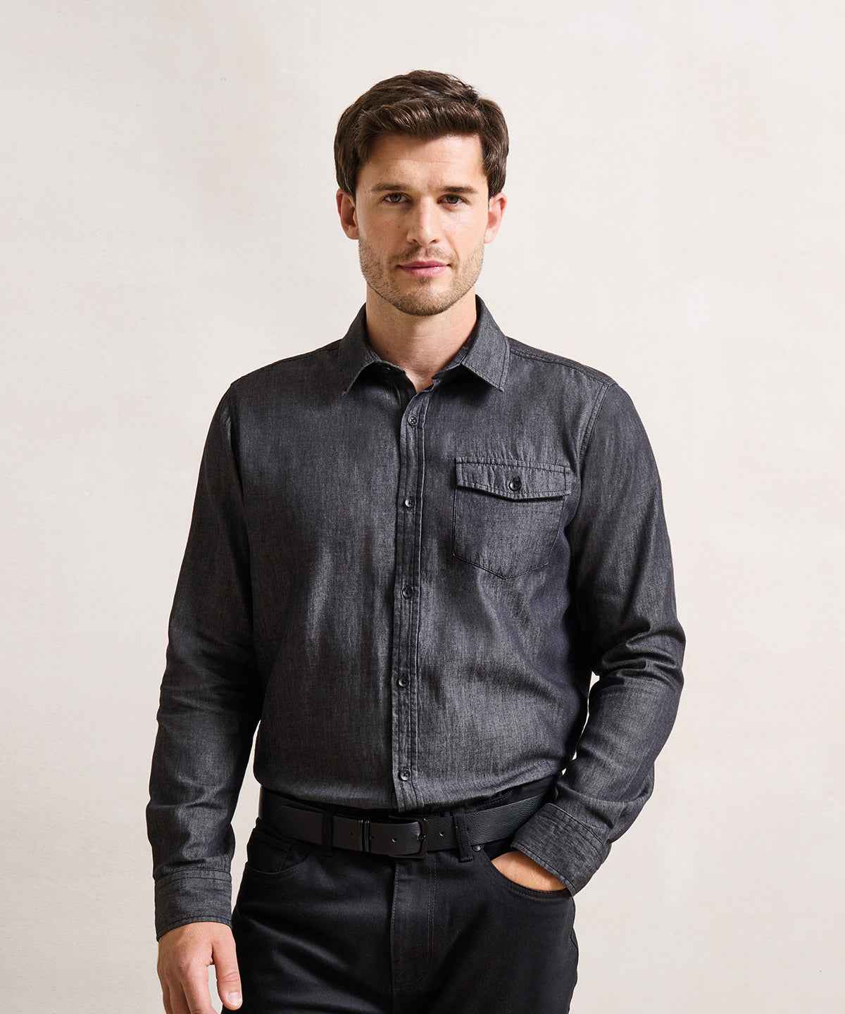 Jeans stitch denim shirt