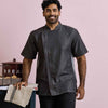 Chef's zip-close short sleeve jacket