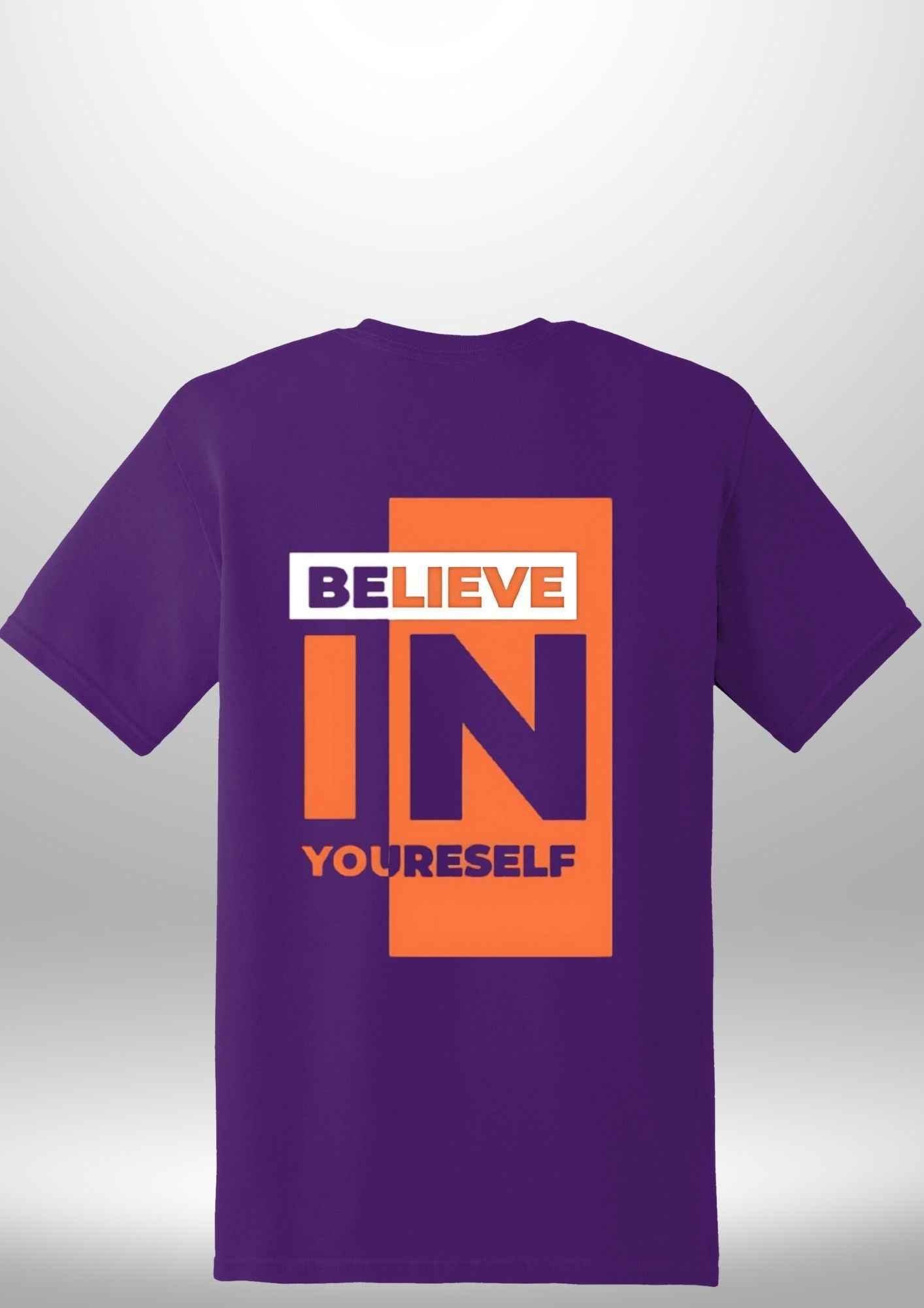 Red "Believe In Yourself" Luxe T-Shirt - Luxe Custom Designer