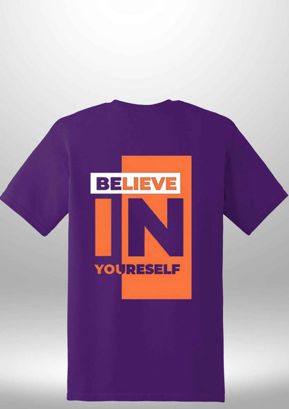 Red "Believe In Yourself" Luxe T-Shirt - Luxe Custom Designer