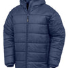 Recycled hooded padded parka
