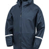 Prism PU waterproof jacket with reflective bands and recycled backing