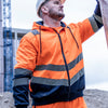Pro hi-vis full zip hoodie