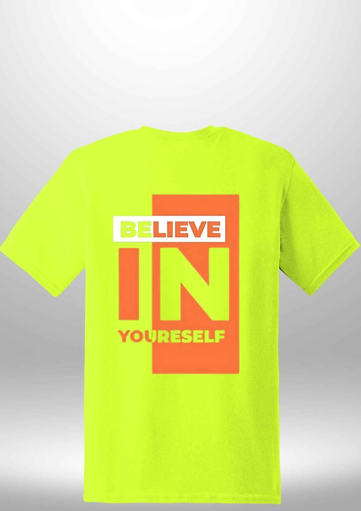Red "Believe In Yourself" Luxe T-Shirt - Luxe Custom Designer