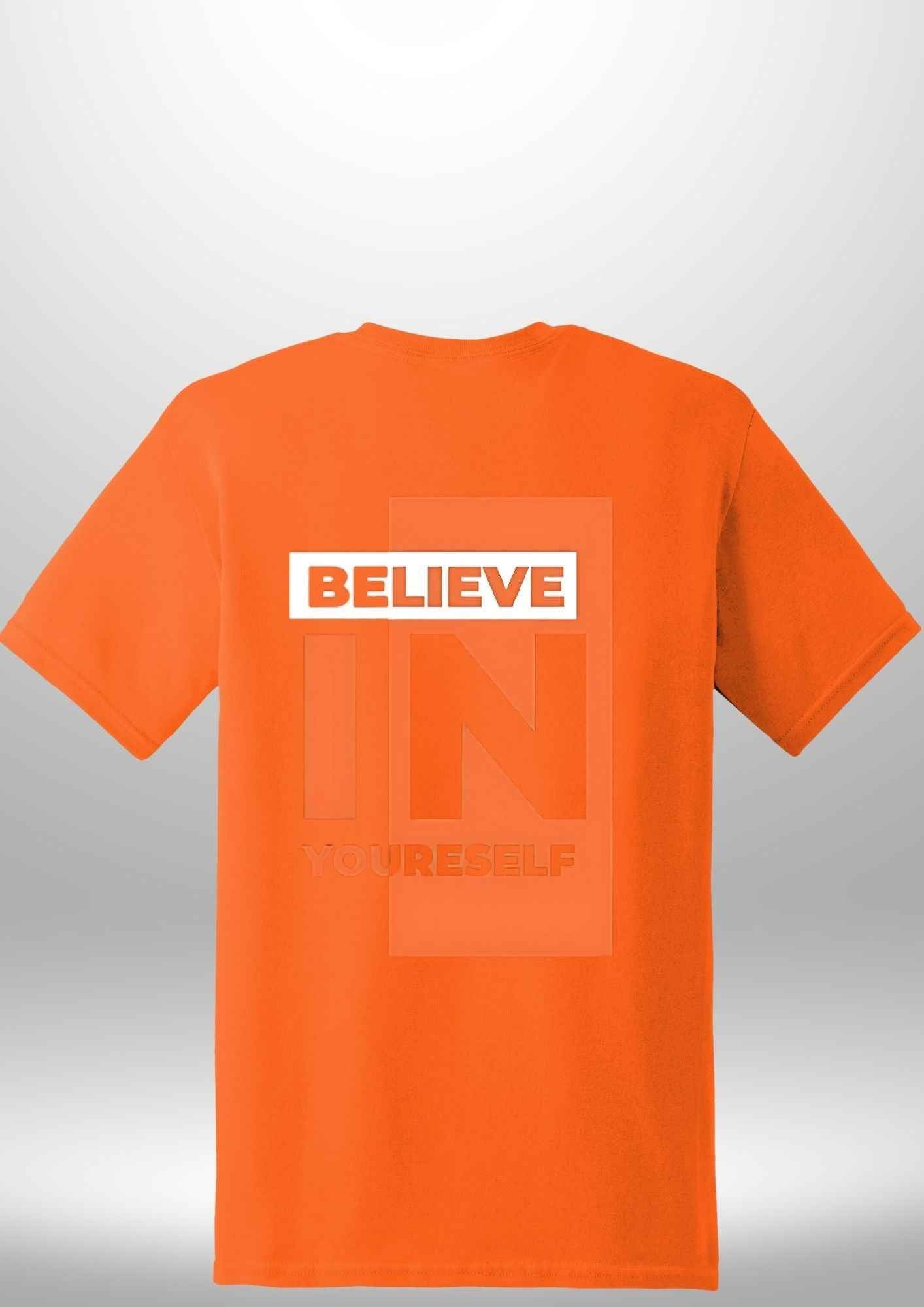 Red "Believe In Yourself" Luxe T-Shirt - Luxe Custom Designer
