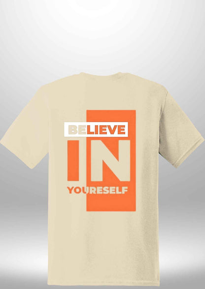 Red "Believe In Yourself" Luxe T-Shirt - Luxe Custom Designer