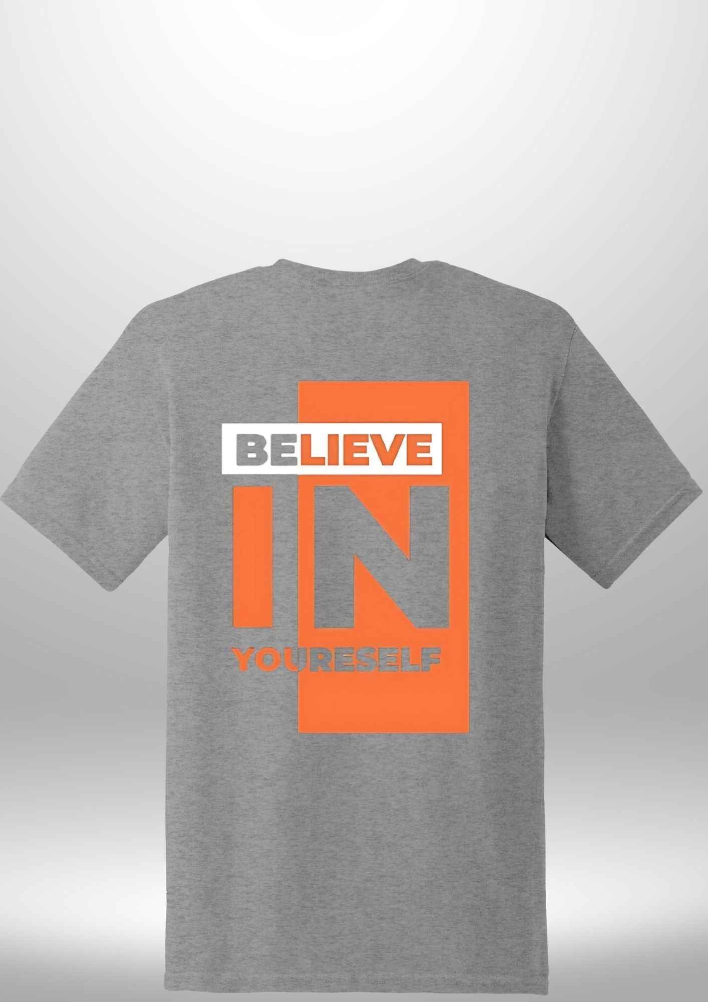Red "Believe In Yourself" Luxe T-Shirt - Luxe Custom Designer
