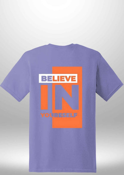 Red "Believe In Yourself" Luxe T-Shirt - Luxe Custom Designer