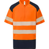 Hi-vis mandarin collar zip neck comfort trim polo (HVJ230)