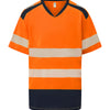 Hi-vis mandarin collar comfort trim t-shirt (HVJ430)