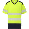 Hi-vis mandarin collar comfort trim t-shirt (HVJ430)