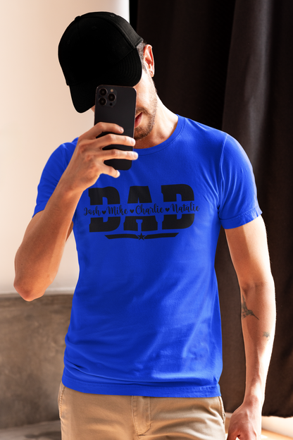 Dad T-Shirt with personalised names - Luxe Custom Designer