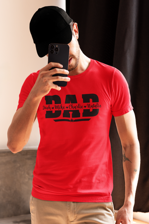 Dad T-Shirt with personalised names - Luxe Custom Designer