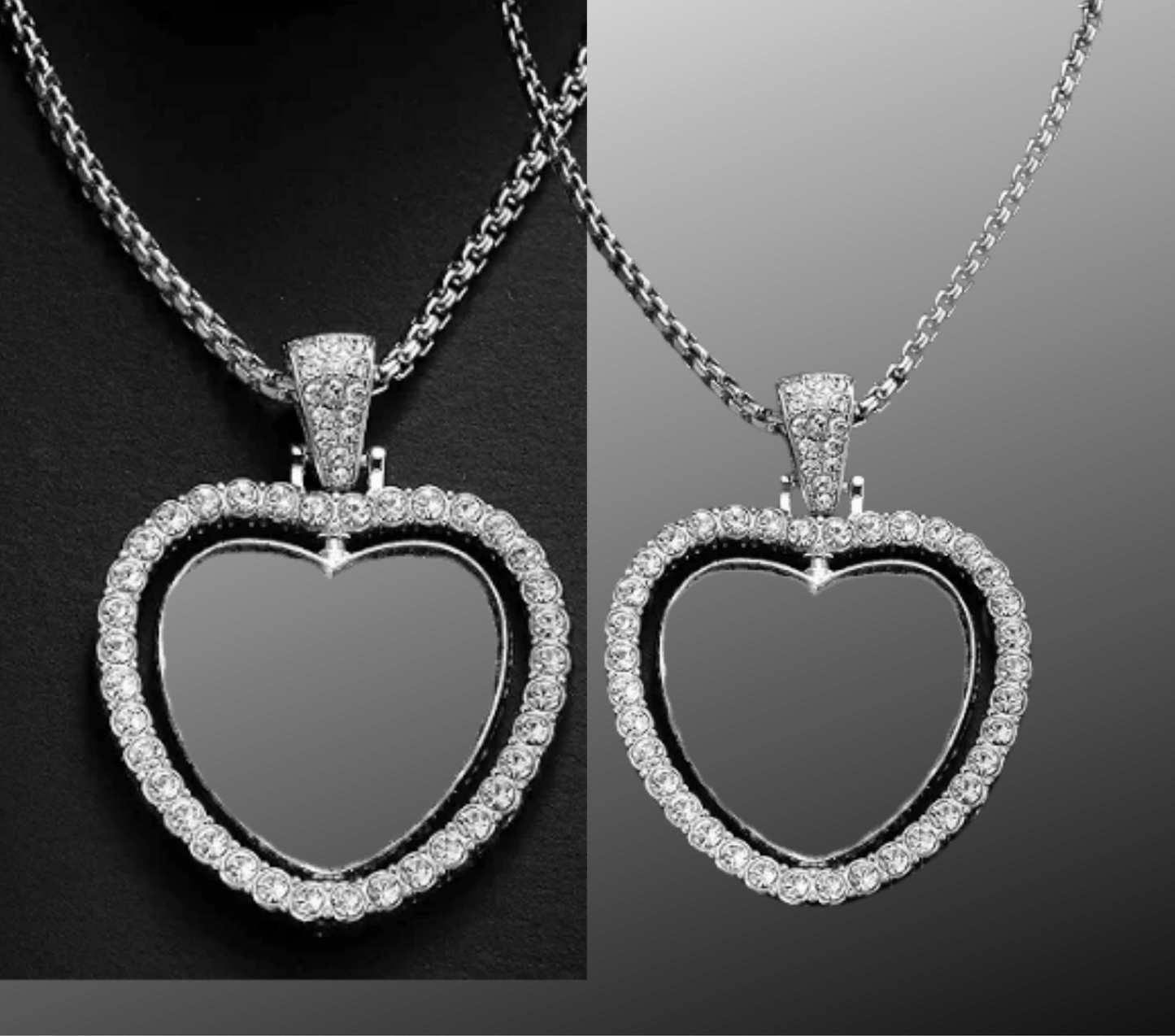 Double Photo Heart Pendant