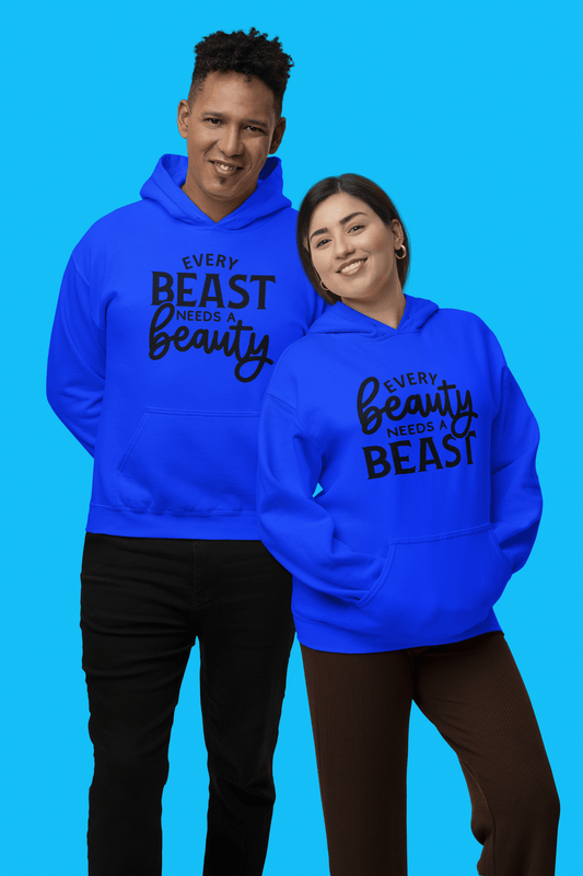 Beauty, Beast Matching hoodie set - Luxe-Custom-Designer
