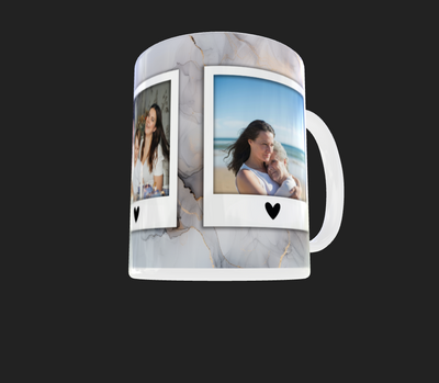 Marble Effect 3 Image Mug - Luxe Custom Designer