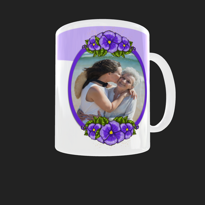 Purple Rose Photo Mug Mother Day