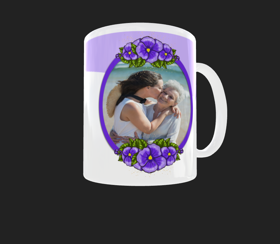 Purple Rose Photo Mug Mother Day