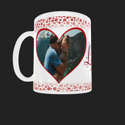 Heart photo mug