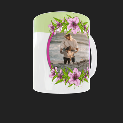 Mothers Day Pink rose photo mug