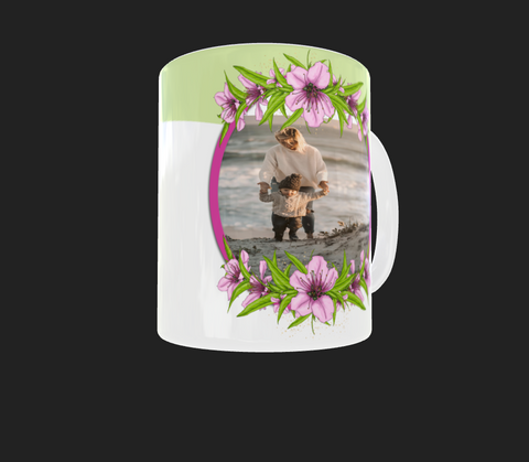 Mothers Day Pink rose photo mug