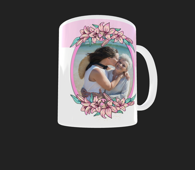 Pink Rose Mothers Day Photo Mug - Luxe Custom Designer
