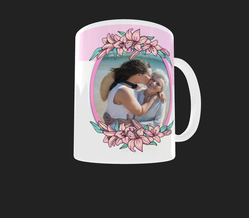 Pink Rose Mothers Day Photo Mug