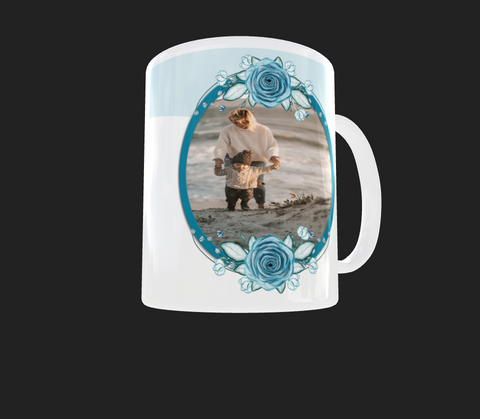 Mothers day Blue rose Photo Mug